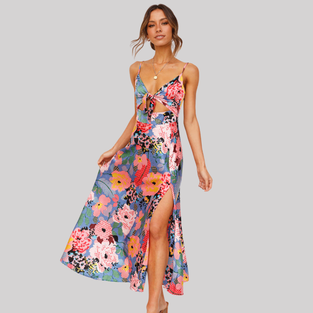 Holly | Women's Floral Printed Maxi Dress with Elegant Design | Perfect for Weddings and Special Occasions