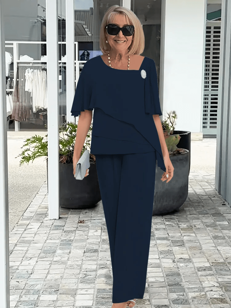 Cheryl Charm | Women's Two-Piece Loungewear Set with Flattering Fit | Comfortable Style for Effortless Elegance