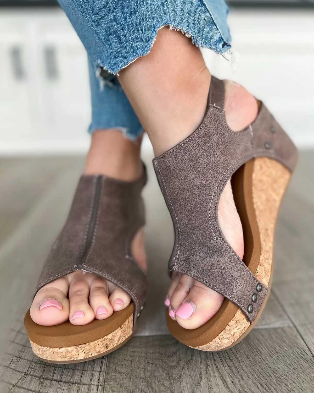 Chic Comfort | Wedge Sandals for Women with Ergonomic Design | Stylish Footwear for All-Day Wear