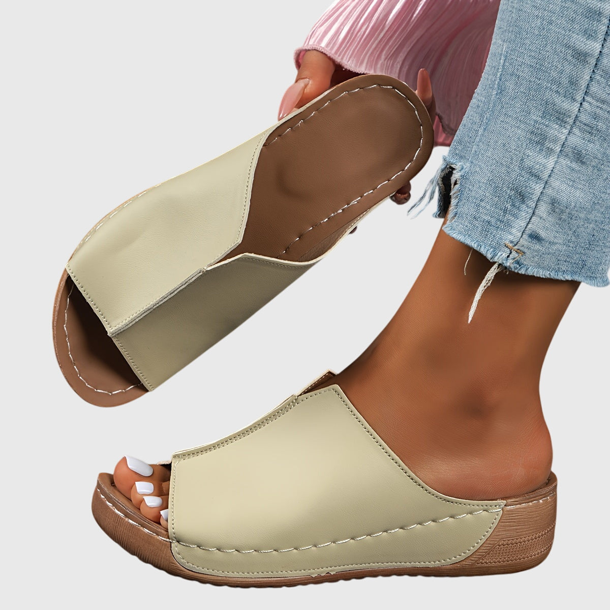 Comfort Step | Women's Sandals with Cushioned Sole | Stylish Open Toe Design for All-Day Comfort