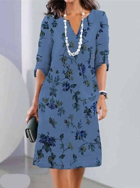 Elegant Floral A-Line Dress for Women with Lightweight Fabric | Effortless Summer Style
