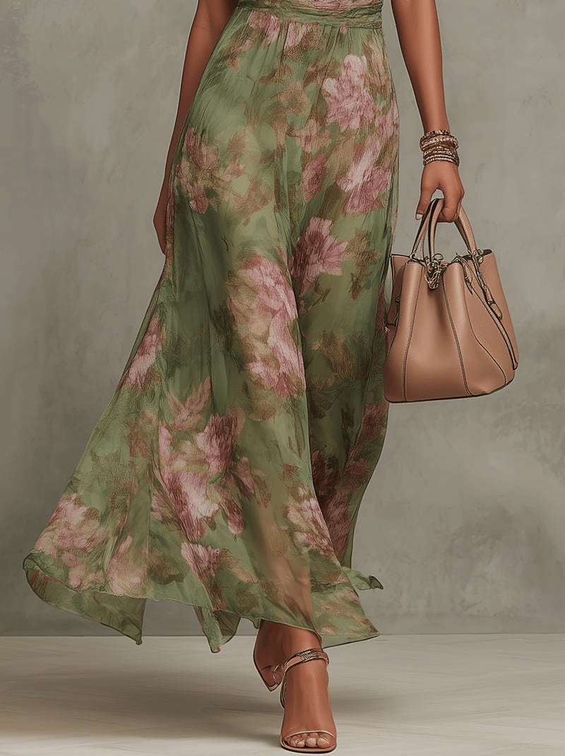 Haven | Summer Dresses for Women with Elegant Halter Neckline | Lightweight Floral Design for Effortless Style