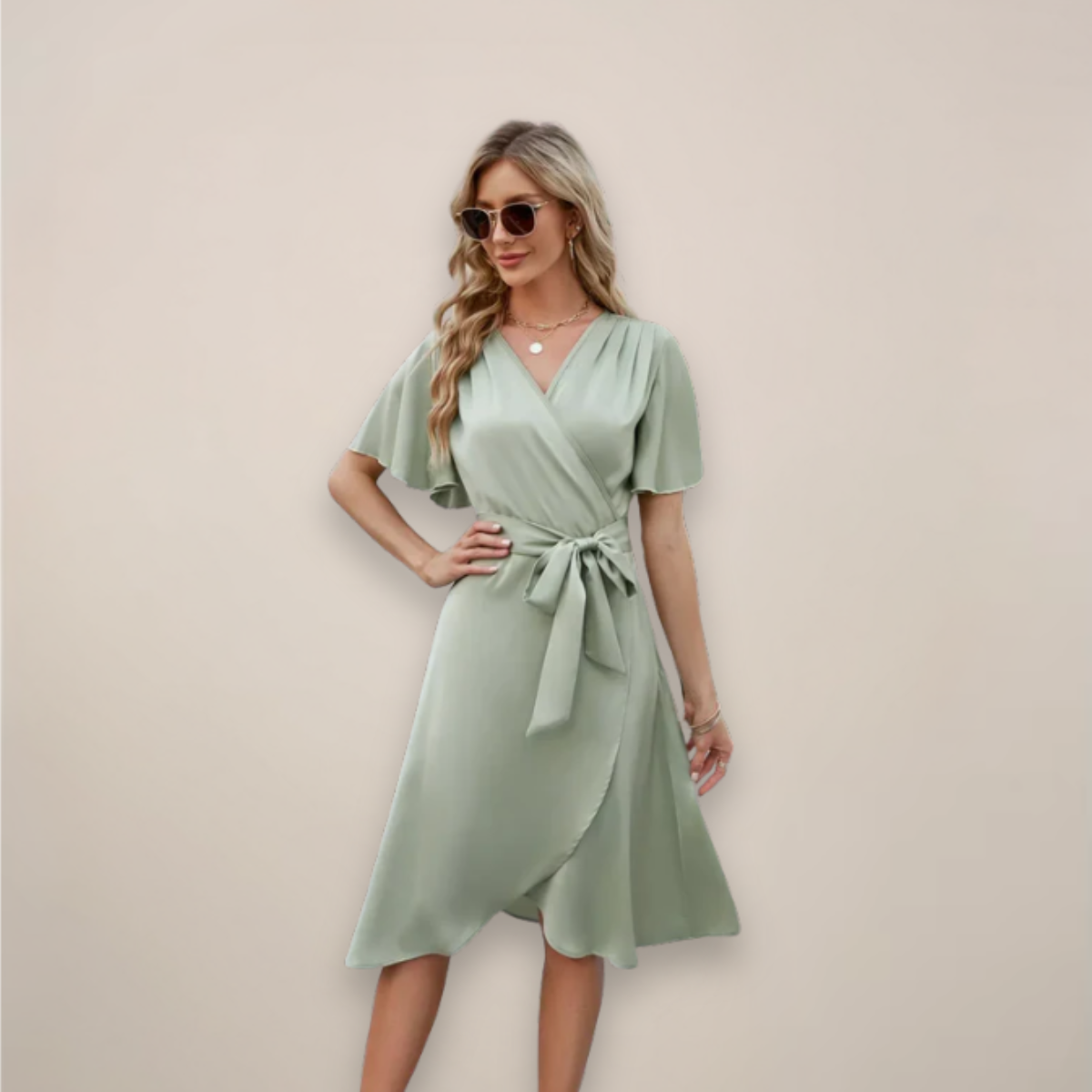 Lydia Collection | Women's Dress with Flattering Wrap Design | Effortless Summer Style for Comfort and Versatility