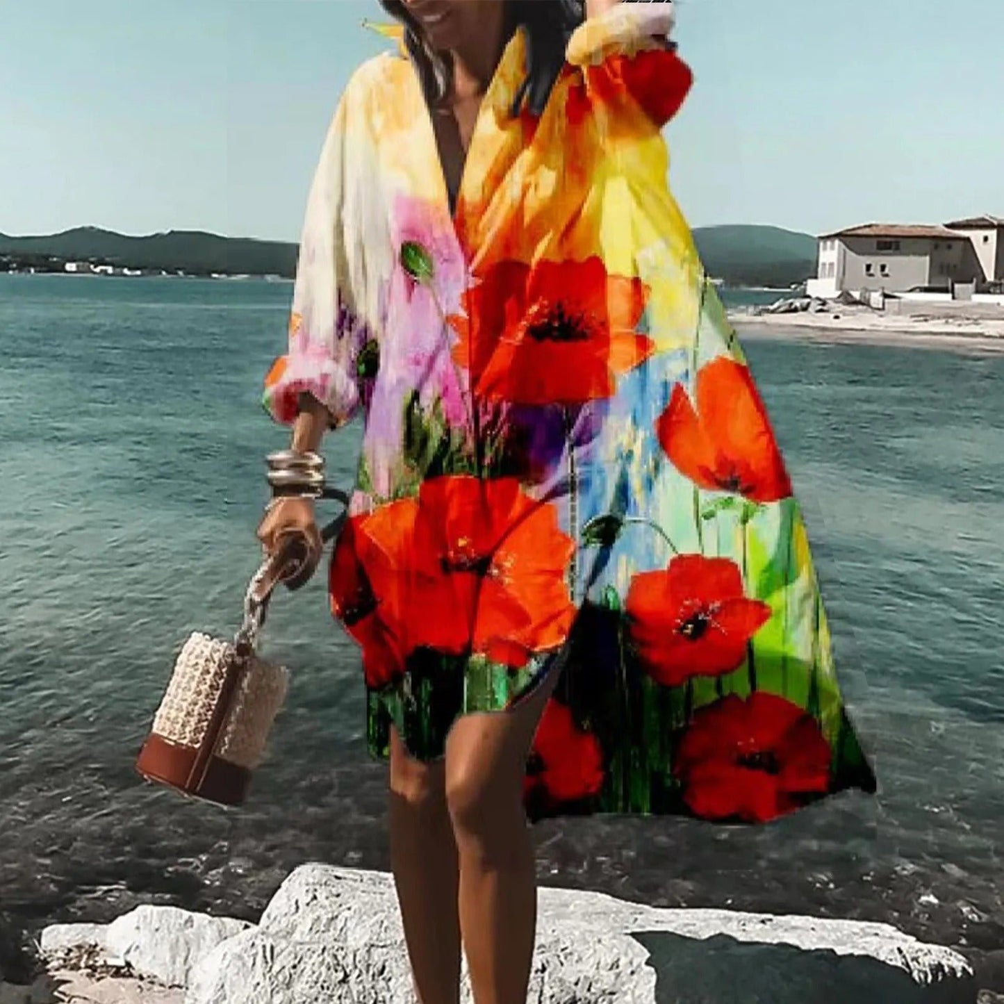 Maya Collection | Women's Summer Dress with Button Front Design | Effortless Style for Warm Days