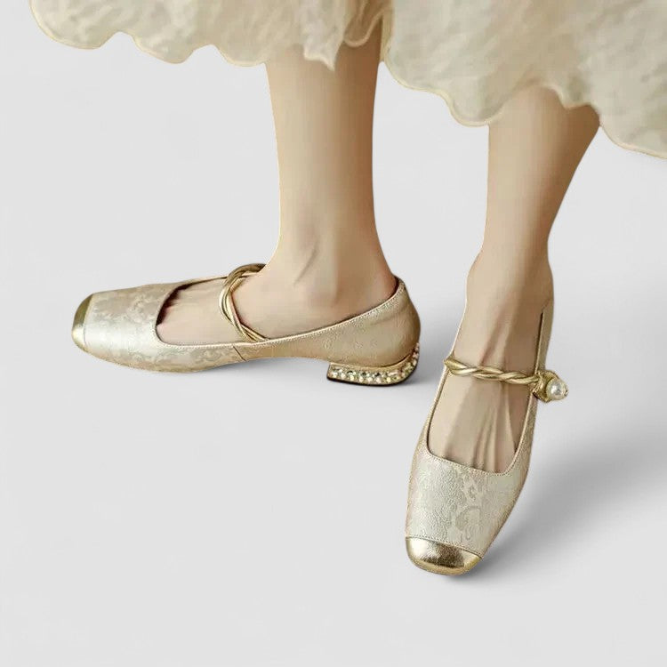 Olivia Collection | Mary Jane Shoes for Women with Cushioned Sole | Adjustable Fit for All-Day Comfort