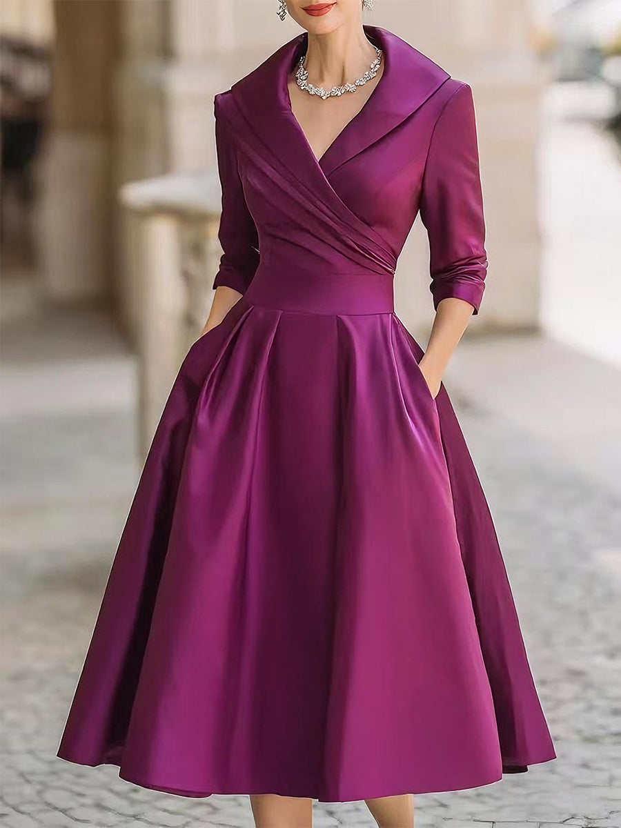 Reece™ Elegant Midi Dress — Flattering Satin-Finish Silhouette 4