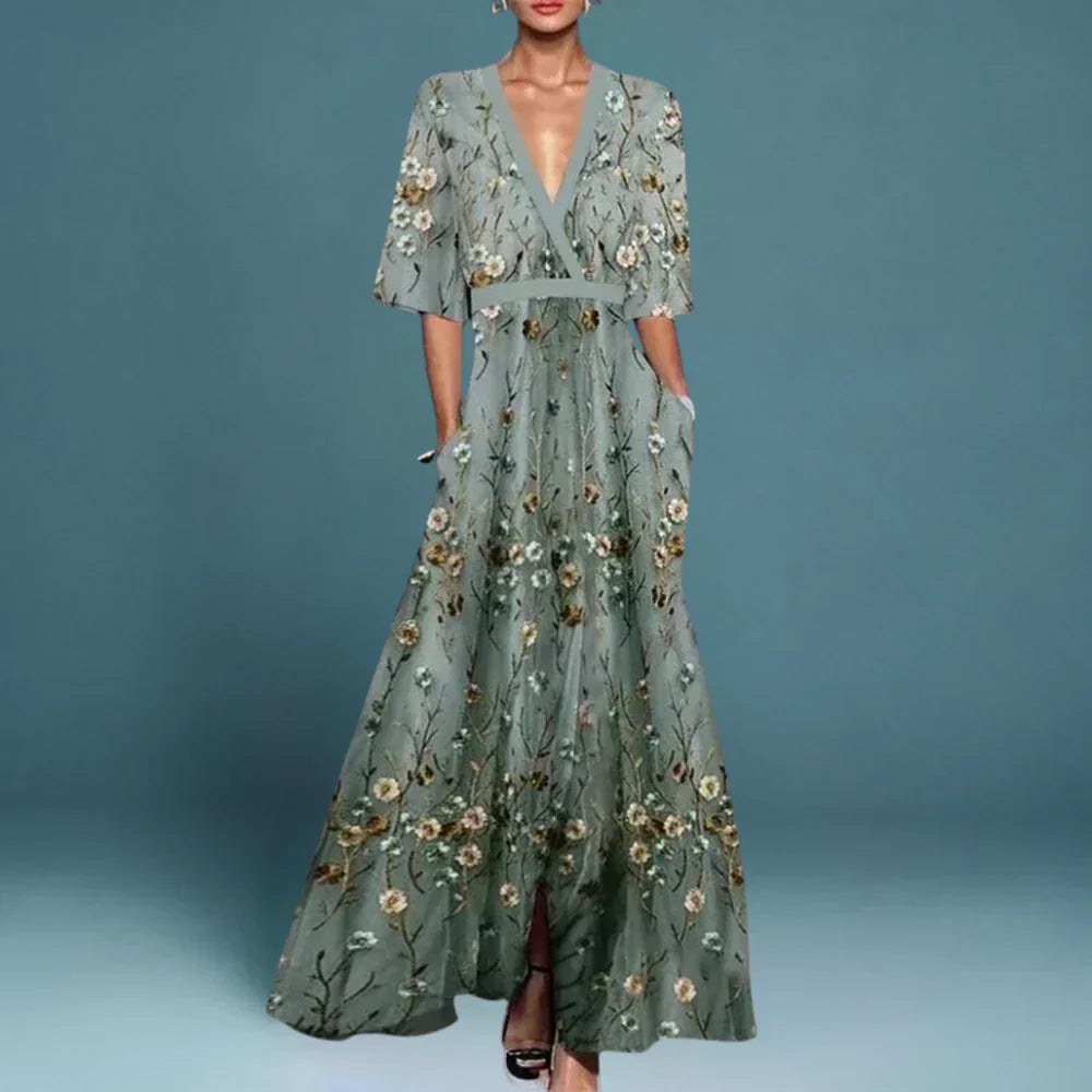Jill™ Floral Maxi Dress — Elegant Flowing Silhouette 1