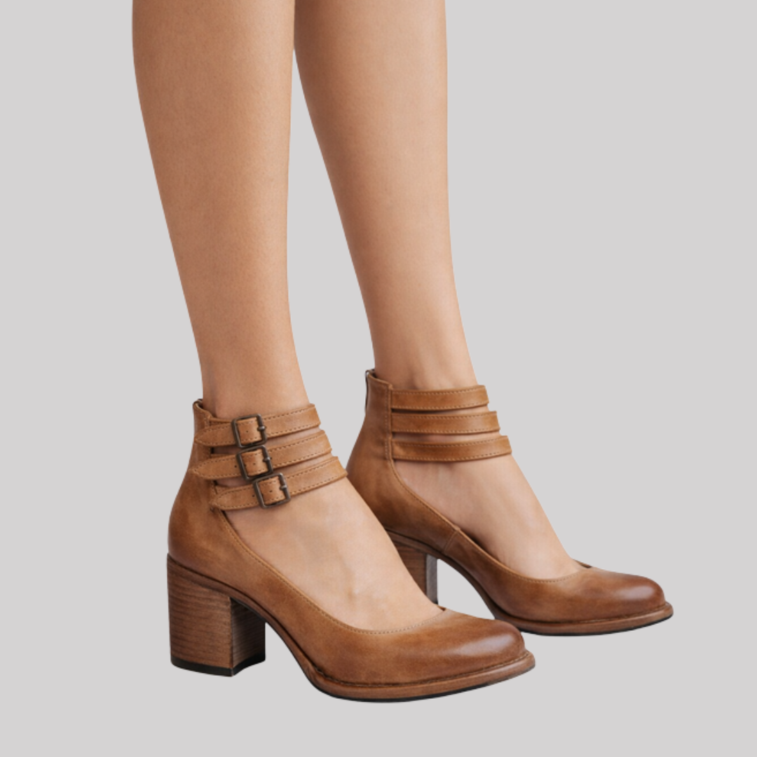 Elegant Strappy Women's Heels with Block Heel Design for Everyday Style