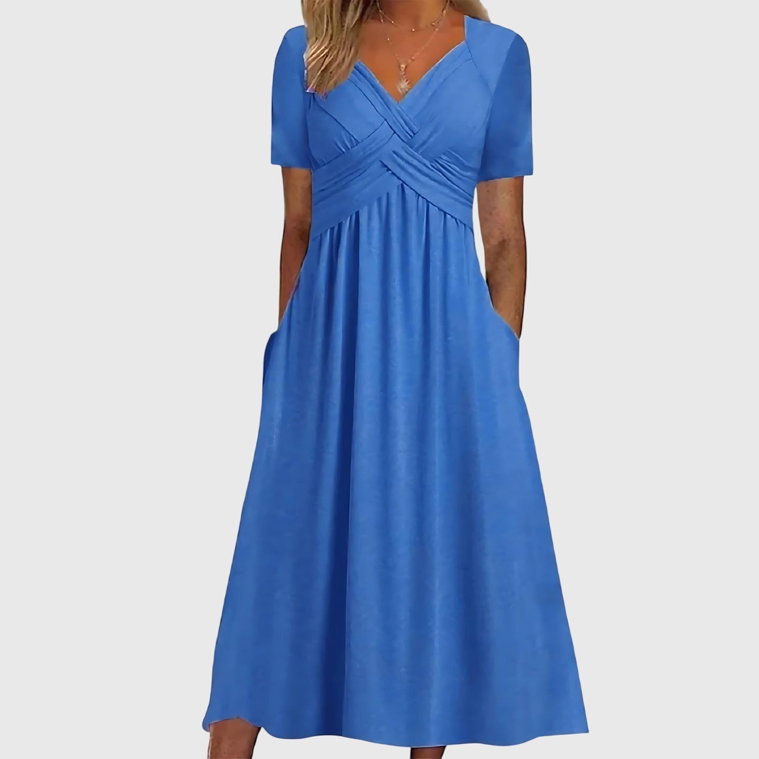 Viola Midi Dress with Tummy Control — A-Line Flattering Fit 1