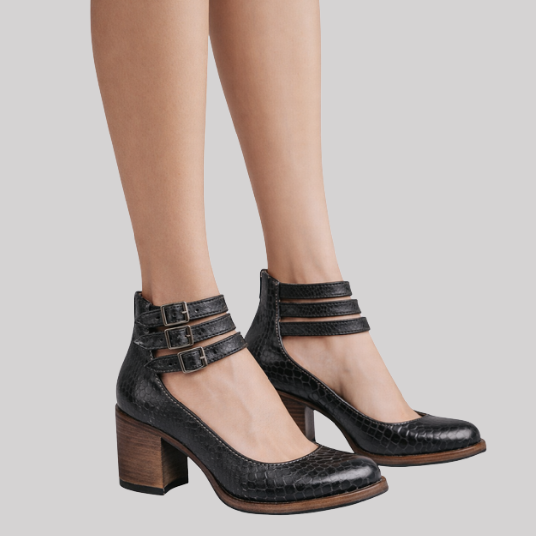 Elegant Strappy Women's Heels with Block Heel Design for Everyday Style