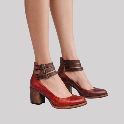 Elegant Strappy Women's Heels with Block Heel Design for Everyday Style