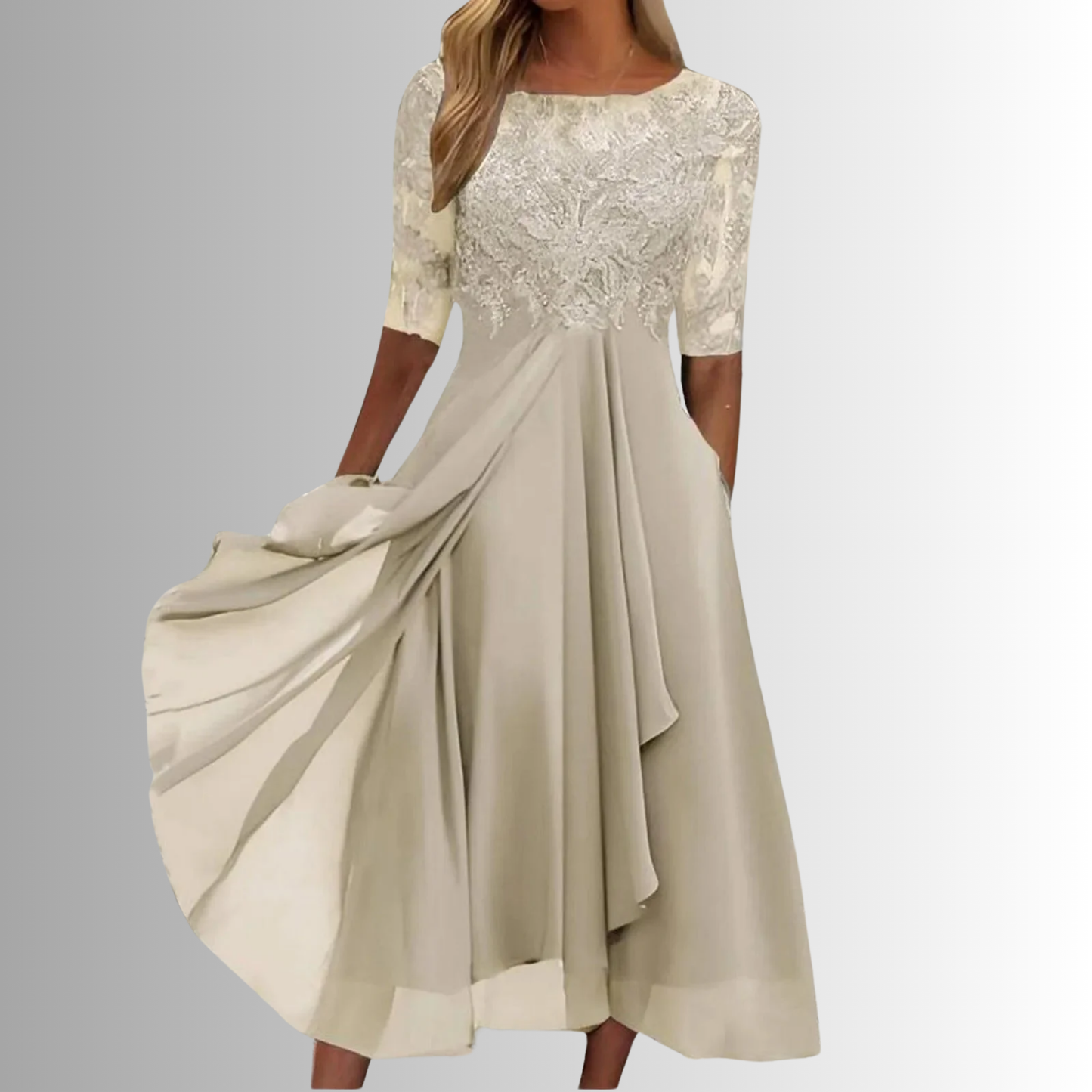 Elegant Lace Dress for Women – Flattering Layered Skirt 3