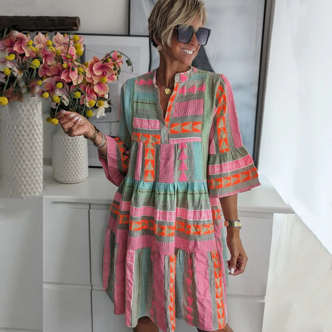 Nova Collection | Women's Dress with Ruffle Details | Flattering A-Line Silhouette for Effortless Style