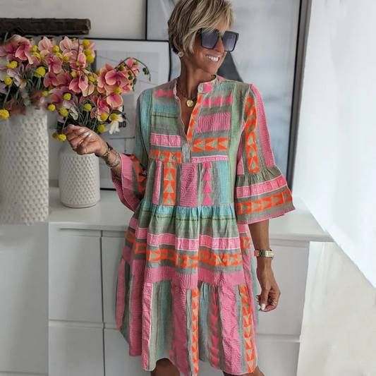 Nova Collection | Women's Dress with Ruffle Details | Flattering A-Line Silhouette for Effortless Style
