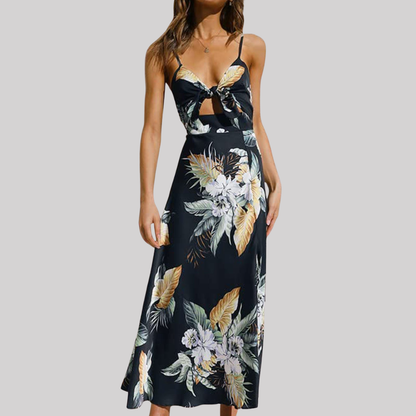 Holly | Women's Floral Printed Maxi Dress with Elegant Design | Perfect for Weddings and Special Occasions