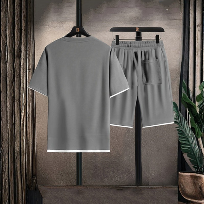 Lounge Comfort | Men's Waffle Knit Lounge Set with Relaxed Fit | Breathable Fabric for Casual Comfort