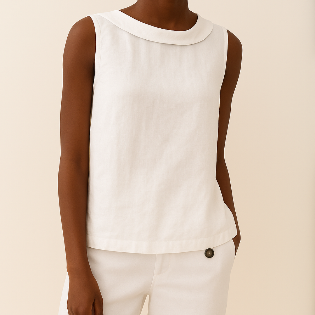 Sleeveless Roll Collar Top — Elegant Summer Essential 6