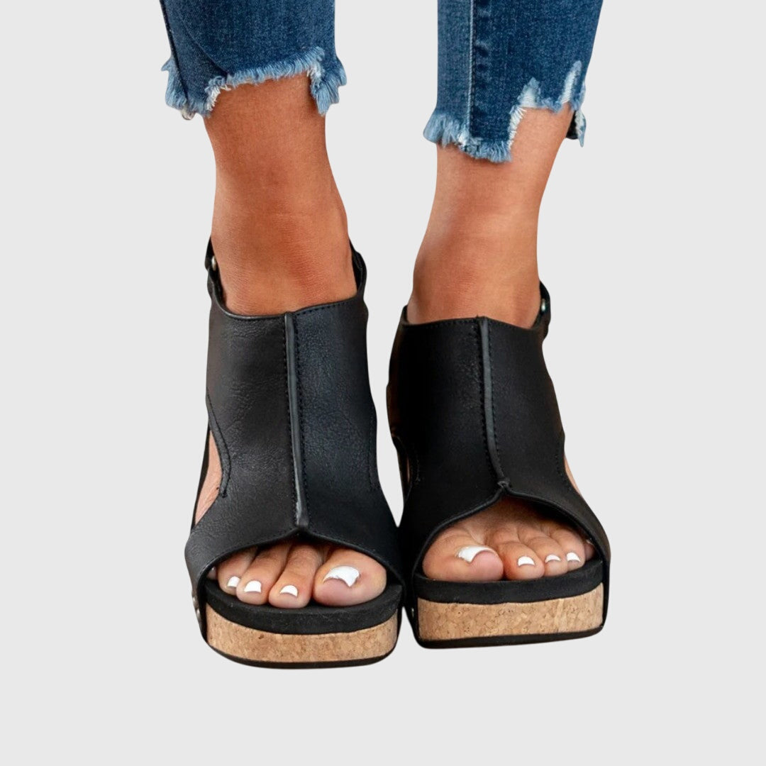 Adela Orthopedic Sandals — Cushioned Wedge with Adjustable Buckle 5