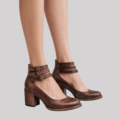 Elegant Strappy Women's Heels with Block Heel Design for Everyday Style
