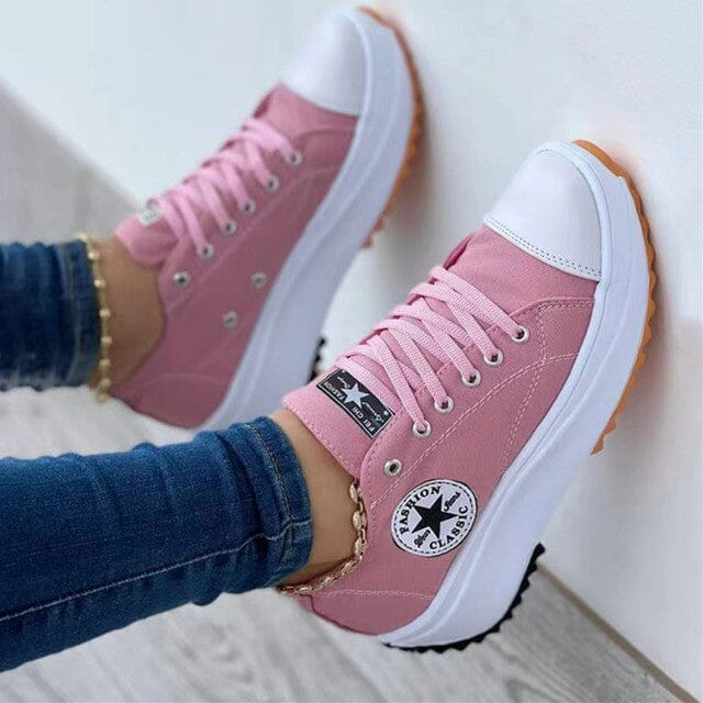 Aaliyah | Women's Sneakers with Cushioned Platform & Breathable Canvas | Stylish Comfort for All-Day Wear