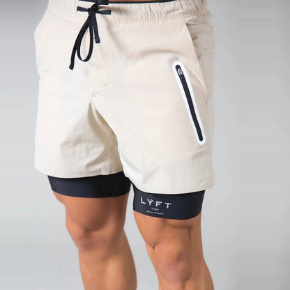 ActiveFlex | Men's 2-in-1 Gym Shorts with Breathable Cotton & Compression Liner | Comfortable Fit for Workouts