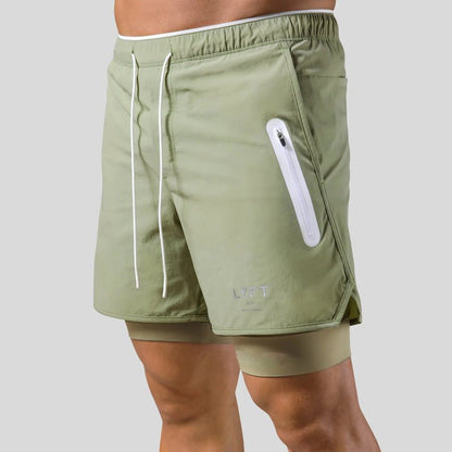 ActiveFlex | Men's 2-in-1 Gym Shorts with Breathable Cotton & Compression Liner | Comfortable Fit for Workouts
