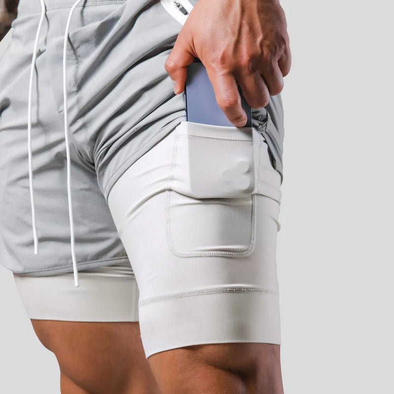 ActiveFlex | Men's 2-in-1 Gym Shorts with Breathable Cotton & Compression Liner | Comfortable Fit for Workouts