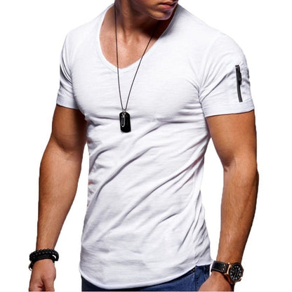 Active Essentials | Men's T-Shirt with Breathable Fabric | Stylish V-Neck Design for Comfort and Flexibility