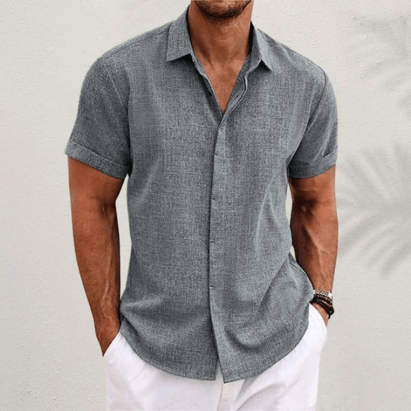 Aiden | Men's Shirt with Premium Cotton-Linen Blend | Lightweight Comfort for Everyday Style