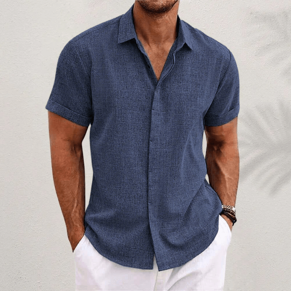 Aiden | Men's Shirt with Premium Cotton-Linen Blend | Lightweight Comfort for Everyday Style