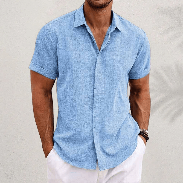 Aiden | Men's Shirt with Premium Cotton-Linen Blend | Lightweight Comfort for Everyday Style