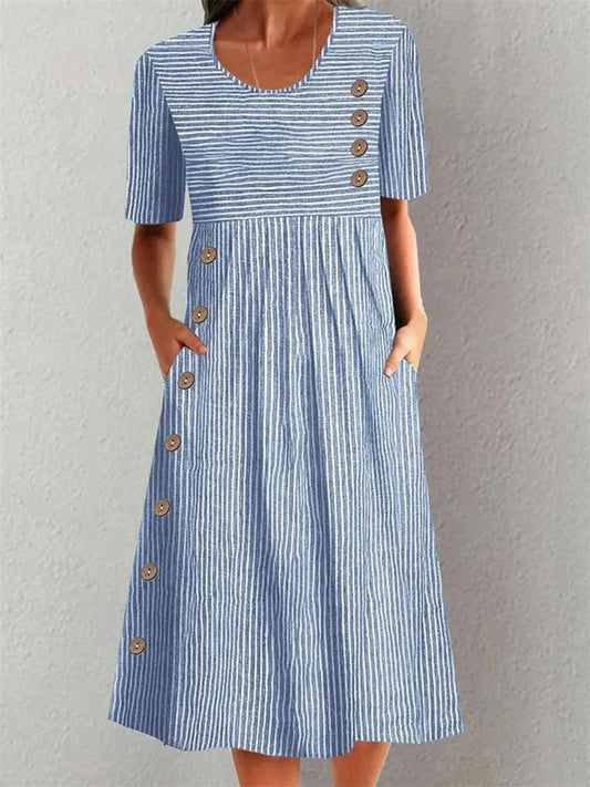 Alexa | Women's Summer Dress with Side Pockets & A-Line Silhouette | Effortless Style for Everyday Comfort