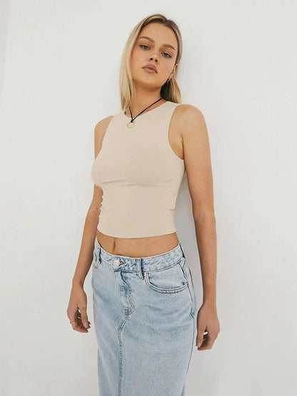 Amara Collection | Women's Crop Top with High Neck Design | Stylish Essential for Everyday Wear