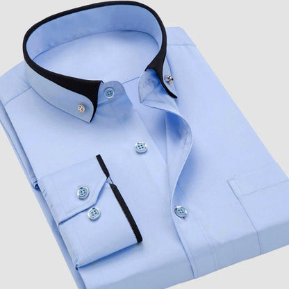 Apex Luxe | Men's Dress Shirt with Full-Length Sleeves & Soft Stretch Fabric | Versatile Elegance for Any Occasion