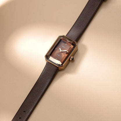 Aurora | Classic Rectangular Wristwatch with Scratch-Resistant Crystal | Elegant Design for Timeless Style