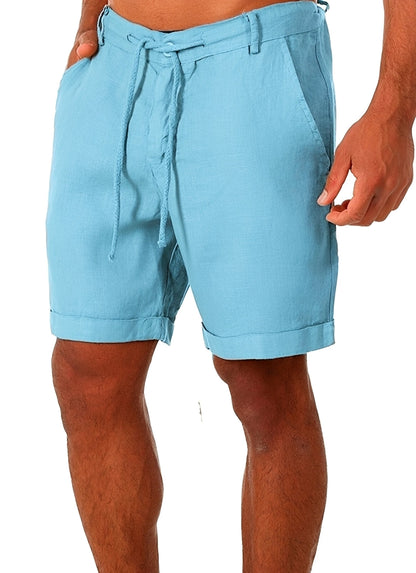 Casual Lace-Up Men's Shorts with Adjustable Waistband | Relaxed Fit for Summer Comfort