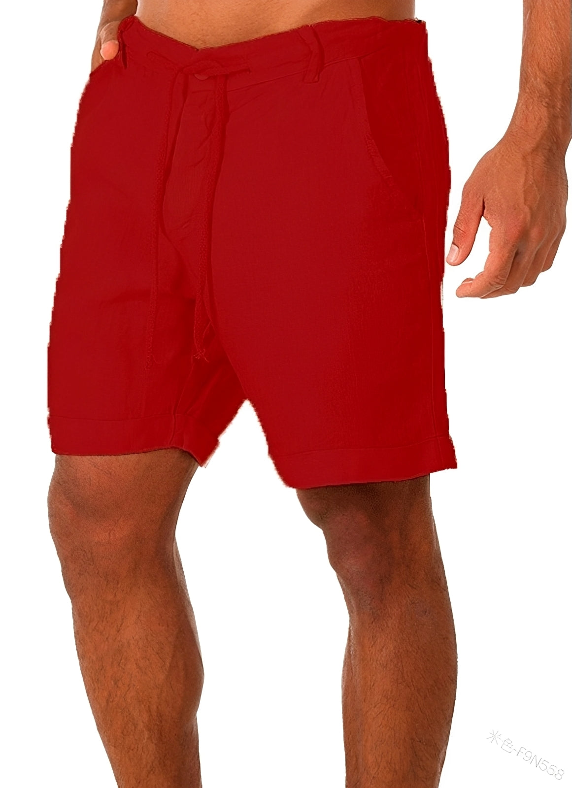 Casual Lace-Up Men's Shorts with Adjustable Waistband | Relaxed Fit for Summer Comfort