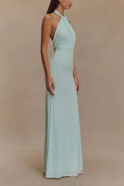 Celeste | Bodycon Maxi Dress with Open Back Design | Elegant Long Dress for Wedding Guests