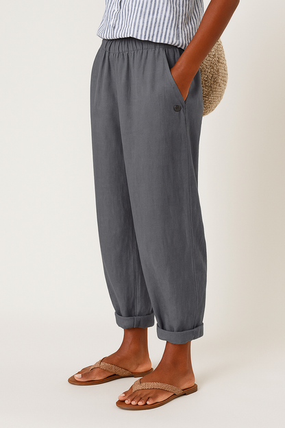 Wanda™ Straight-Leg Pants with Side Pockets & Elastic Waist 5