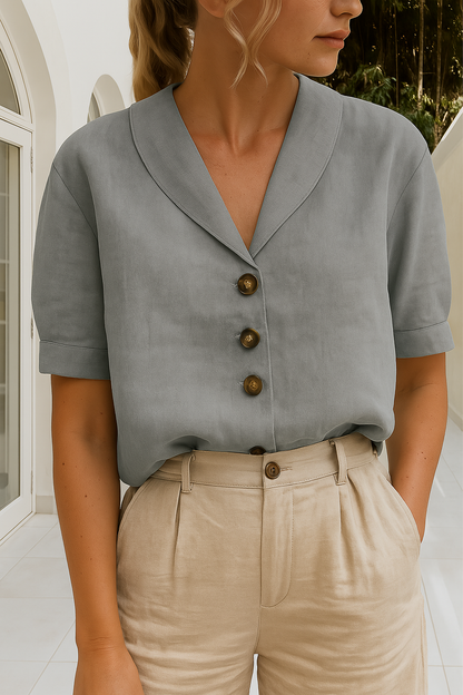 Ethel™ Elegant Wrap Neckline Blouse for Women 4