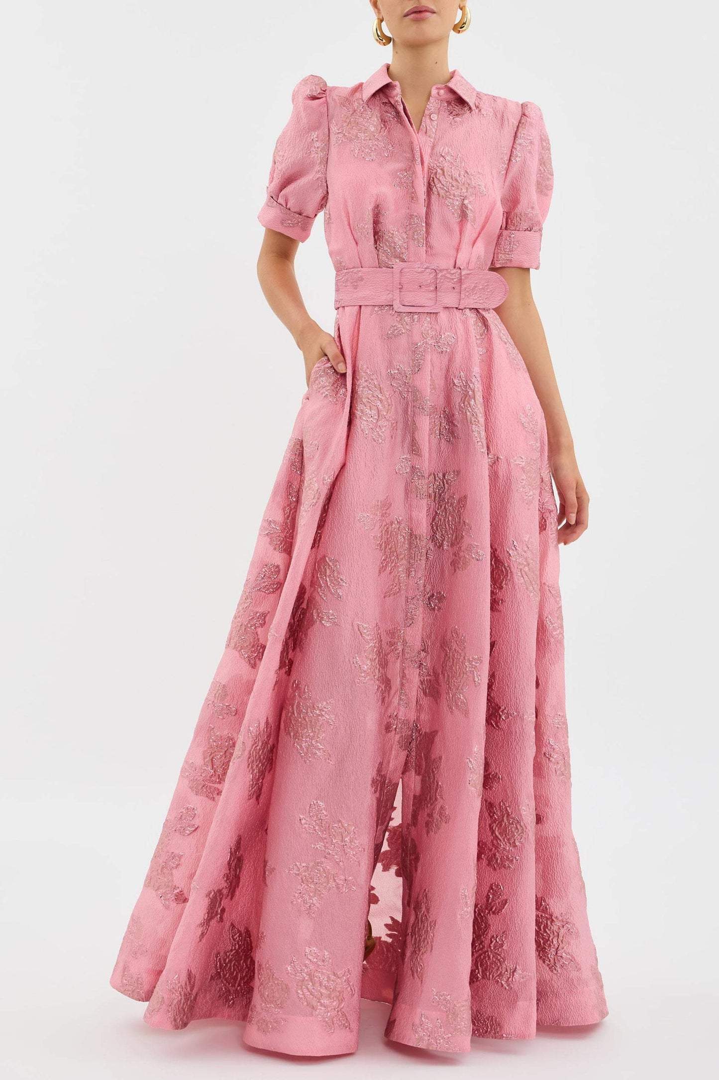 Chic Collection | Women's Dress with Puff Sleeves | Elegant A-Line Design for Effortless Style