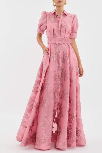Chic Collection | Women's Dress with Puff Sleeves | Elegant A-Line Design for Effortless Style