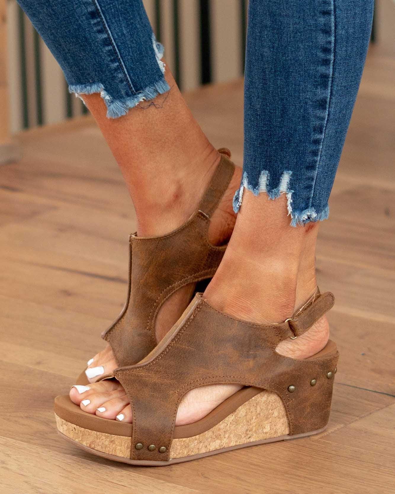 Chic Comfort | Wedge Sandals for Women with Ergonomic Design | Stylish Footwear for All-Day Wear