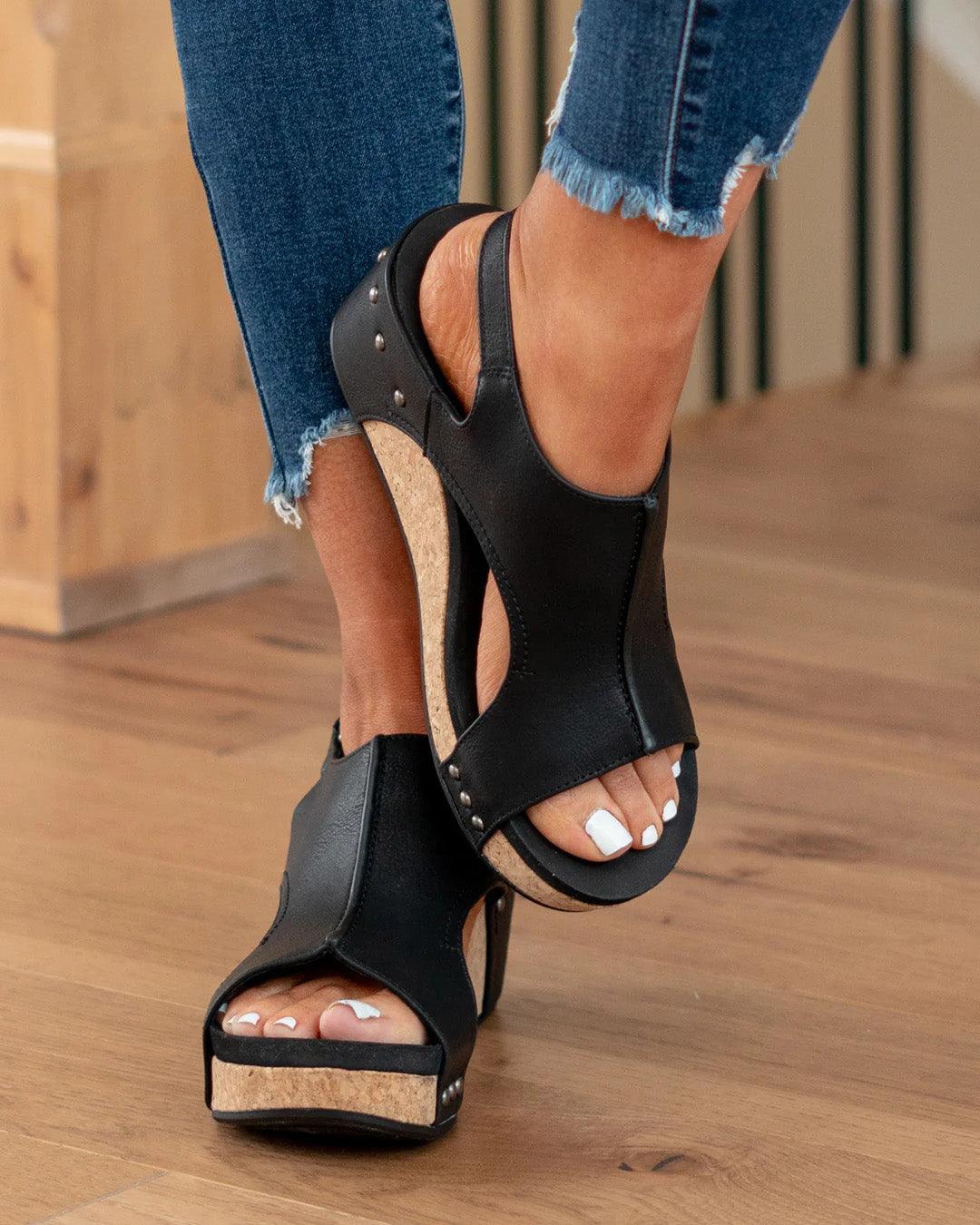 Chic Comfort | Wedge Sandals for Women with Ergonomic Design | Stylish Footwear for All-Day Wear