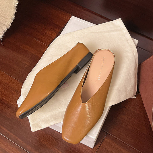 Chic Vegan Leather | Women's Black Flats with Lightweight Slip-On Design for All-Day Comfort