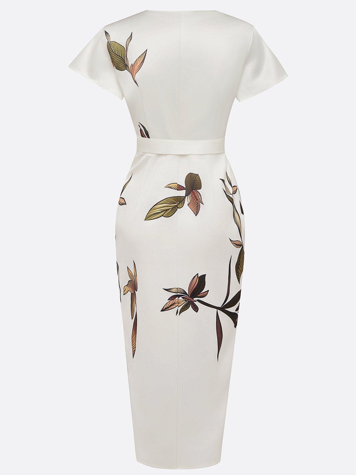 Chic Wrap Dress | Women's Summer Dress with V-Neck & Tied Waist | Flattering Fit for Effortless Elegance