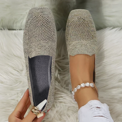 Clara | Black Flats for Women with Cushioned Insole | Slip-On Comfort for Everyday Style