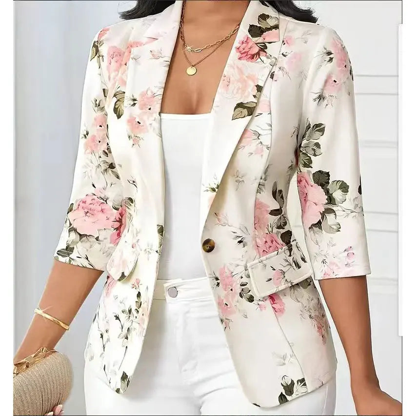 Clare Collection | Women's Blazer with Lightweight Floral Design | Effortless Layering for Chic Style
