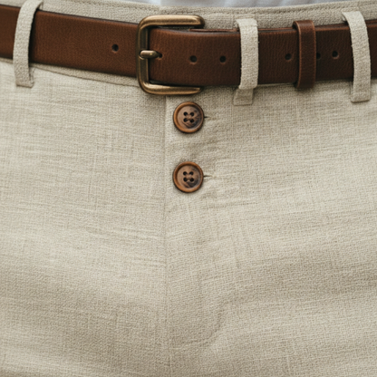 Classic Linen Shorts | Lightweight Summer Wear with Button Front Closure | Comfortable Casual Style for Everyday Outings
