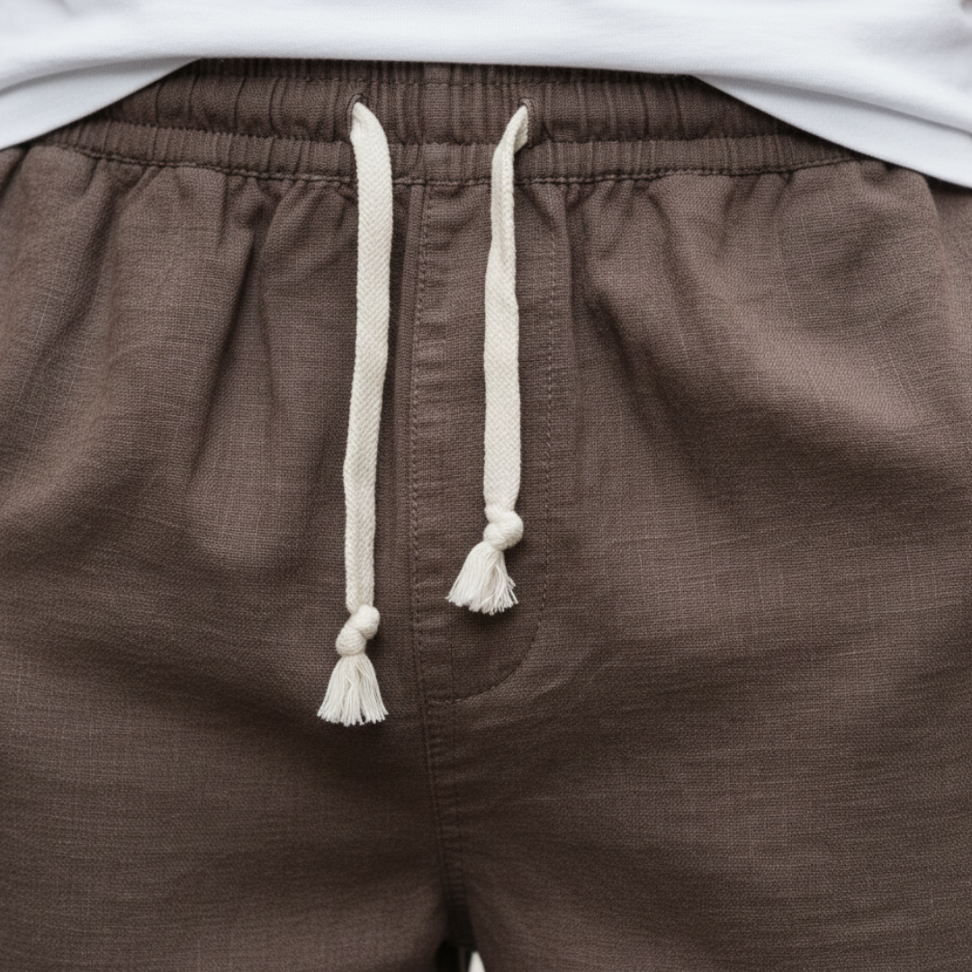 Comfort Fit | Men's Shorts with Adjustable Drawstring | Breathable Cotton for Summer Comfort